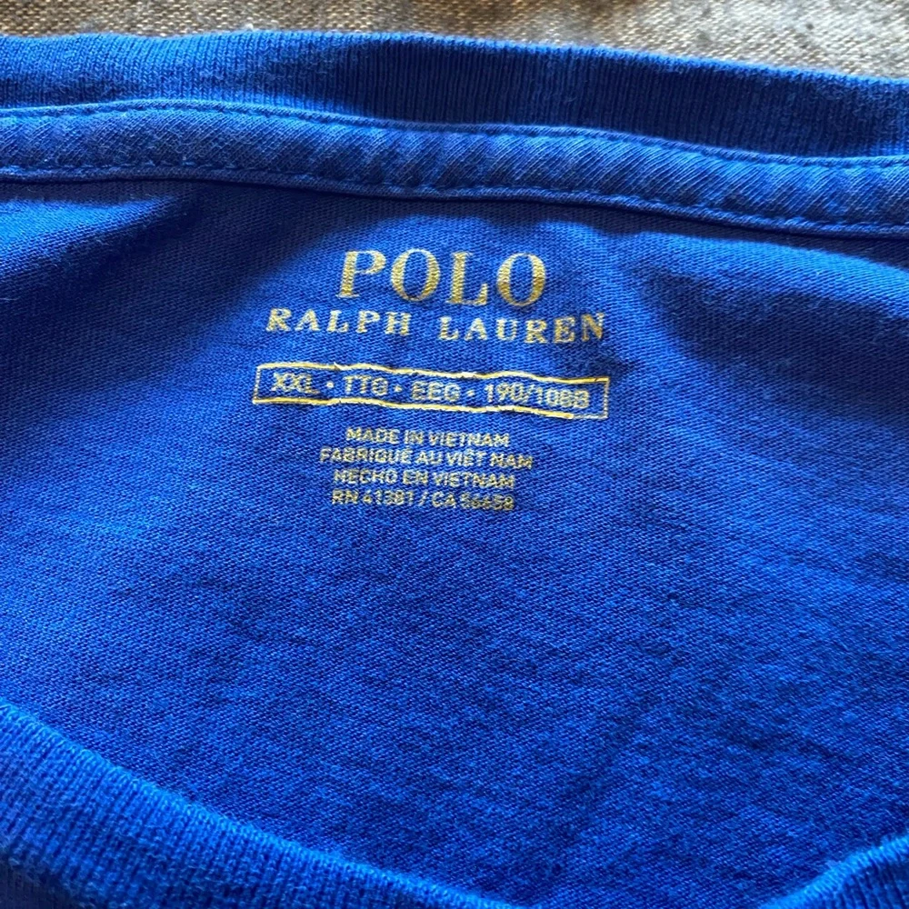 Polo Ralph Lauren Men's Big Pony Logo Graphic Print‎ Long Sleeve T-Shirt SZ XXL
